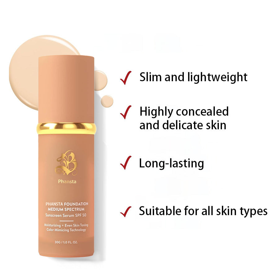Cross-border hit 4 in 1 foundation Liquid 4 in 1 foundation moisturizing concealer